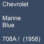 Preview: Chevrolet, Marine Blue, 708A /  (1958).